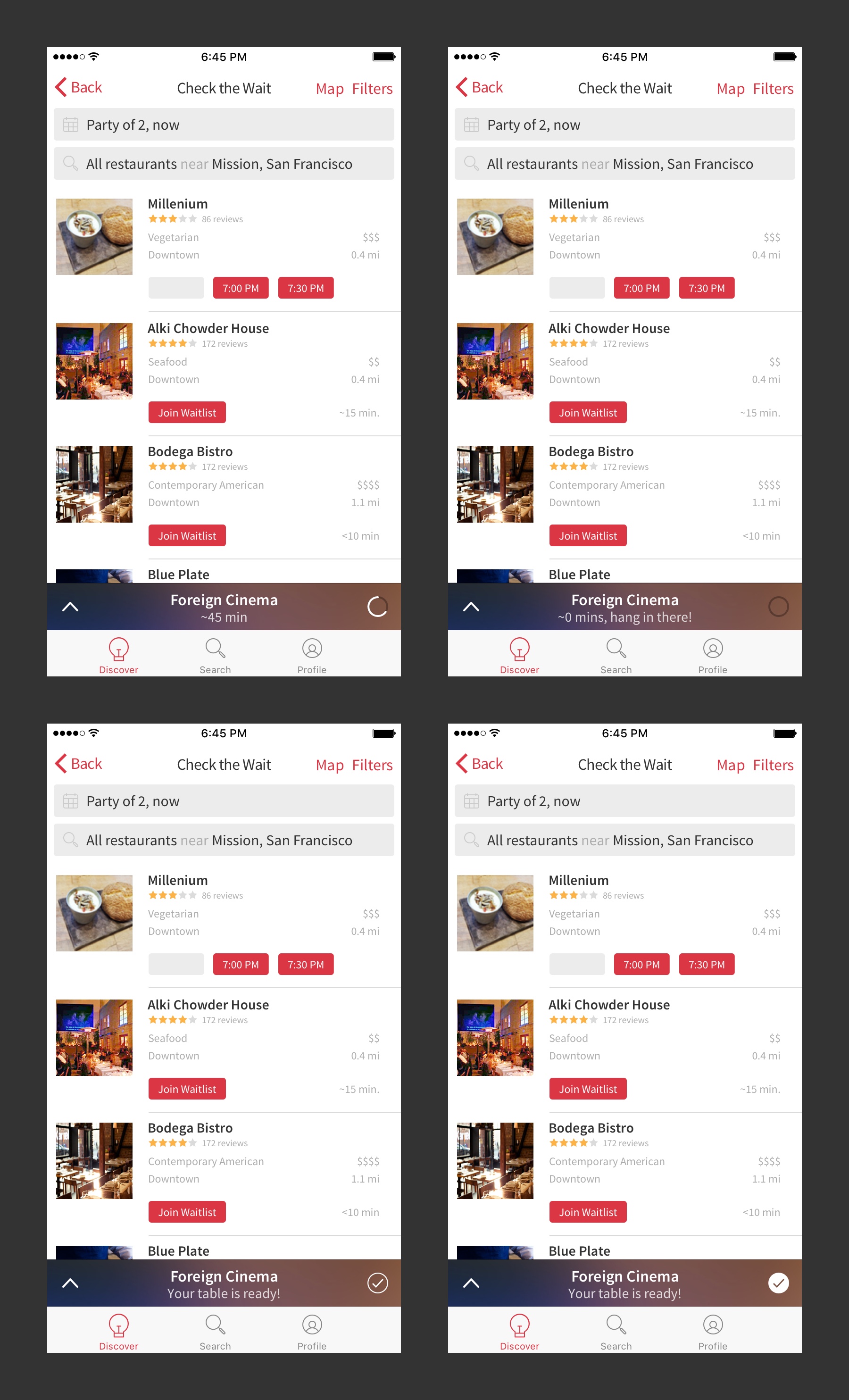 OpenTable dining mode collapsed in iOS